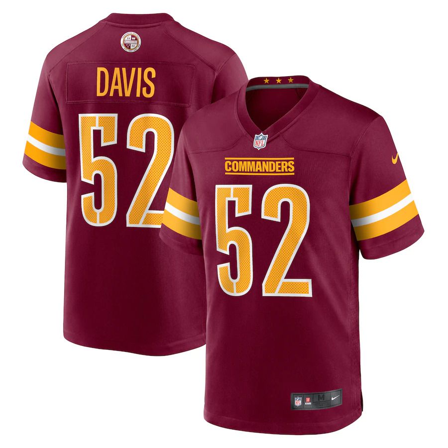 Men Washington Commanders 52 Jamin Davis Nike Burgundy Game NFL Jersey